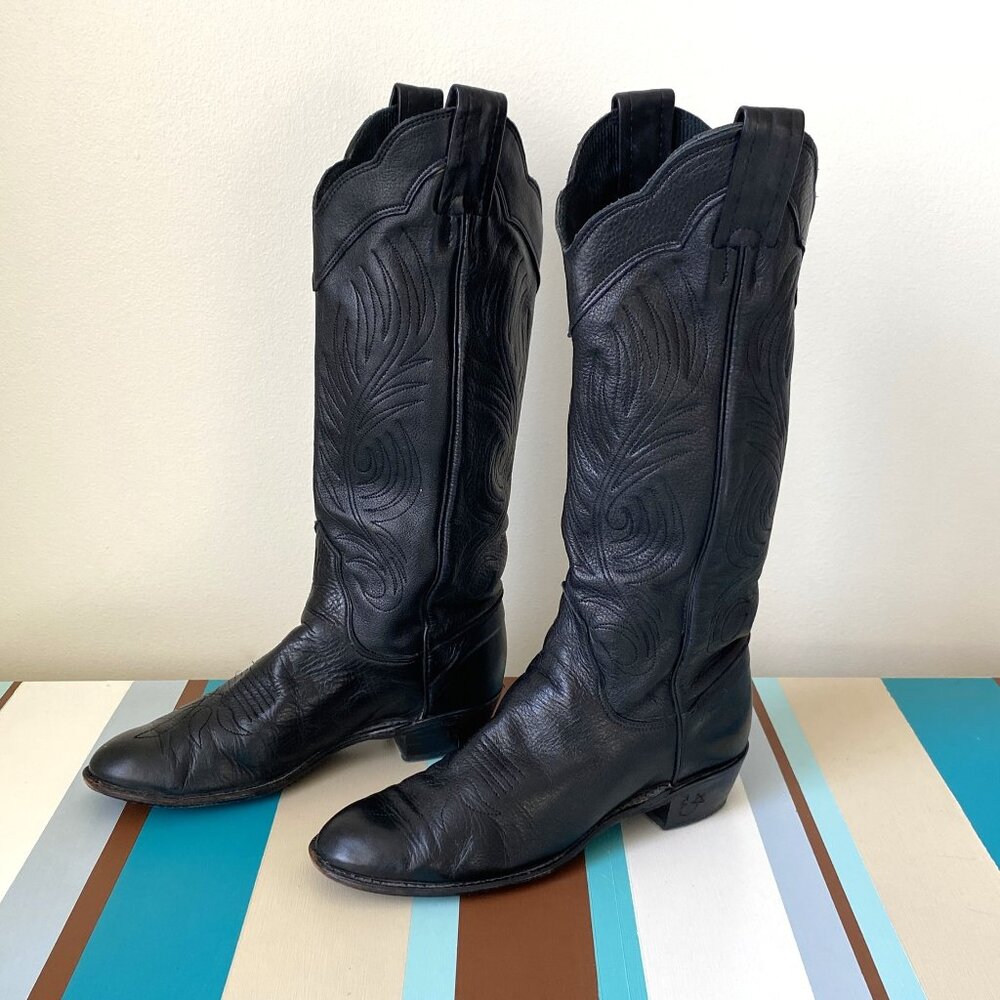 Vintage Black Evenin’ Star Competition Dance Boots Women’s Size 6